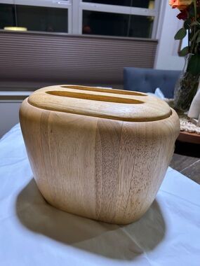 Balos Danish Modern vintage ice bucket- solid teak